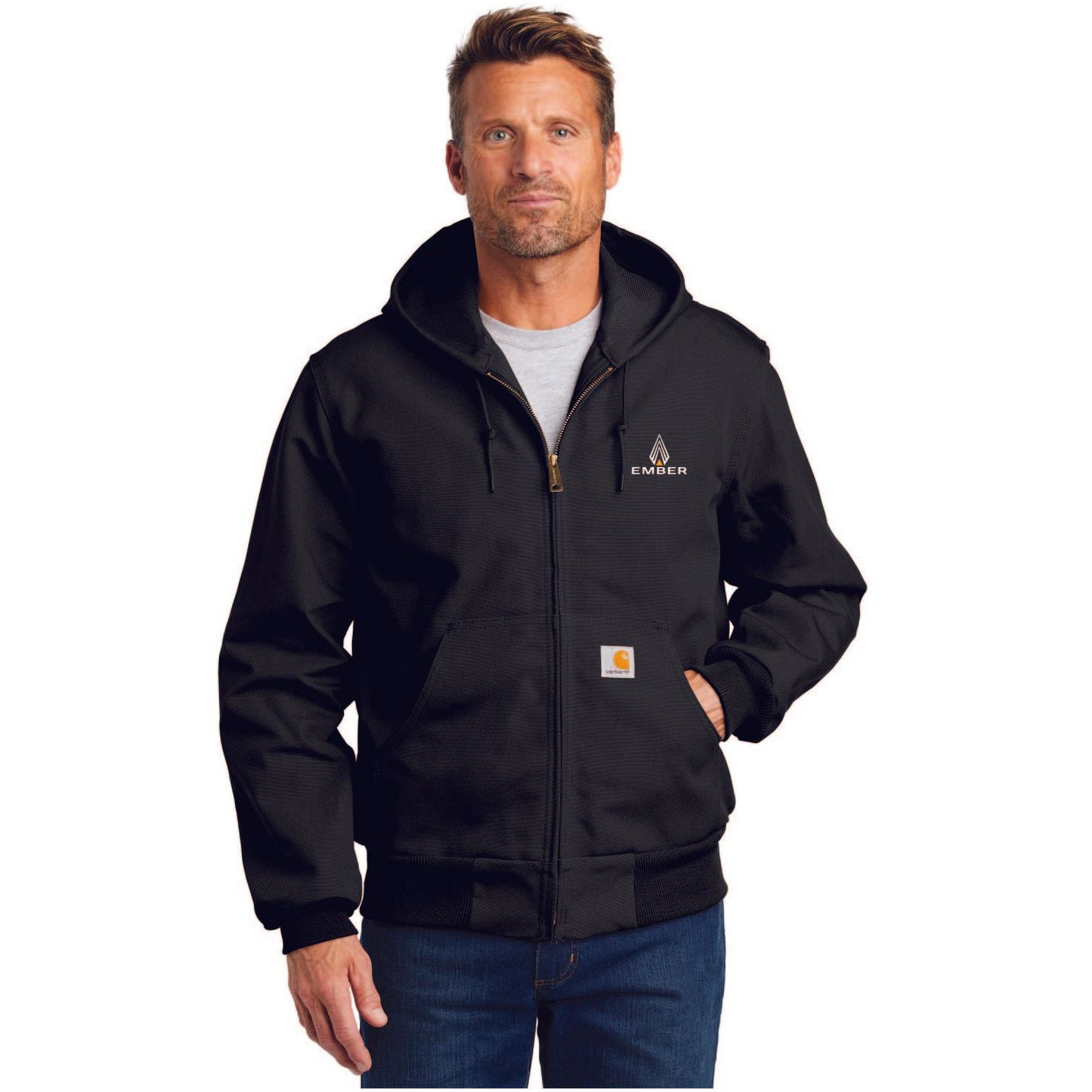 CTJ131 Black Carhartt ® Thermal-Lined Duck Active Jac
