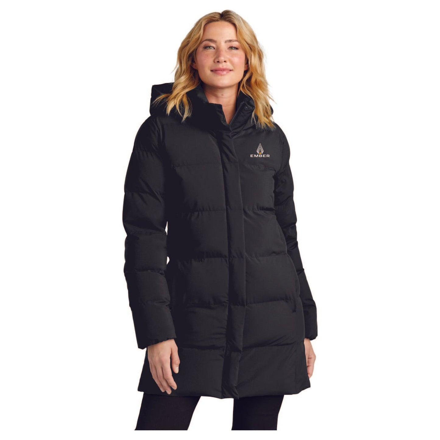 MM7213  Mercer+Mettle™ Women’s Black Puffy Parka